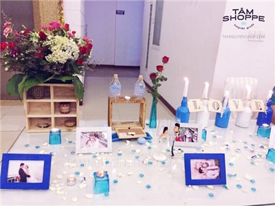 #Repost: Hình feedback bàn Gallery trang trí phong cách biển từ khách